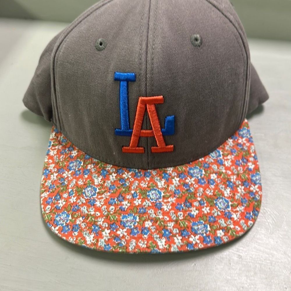 Gray and Floral Cap